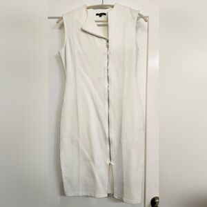 Shinestar White Zipper Dress